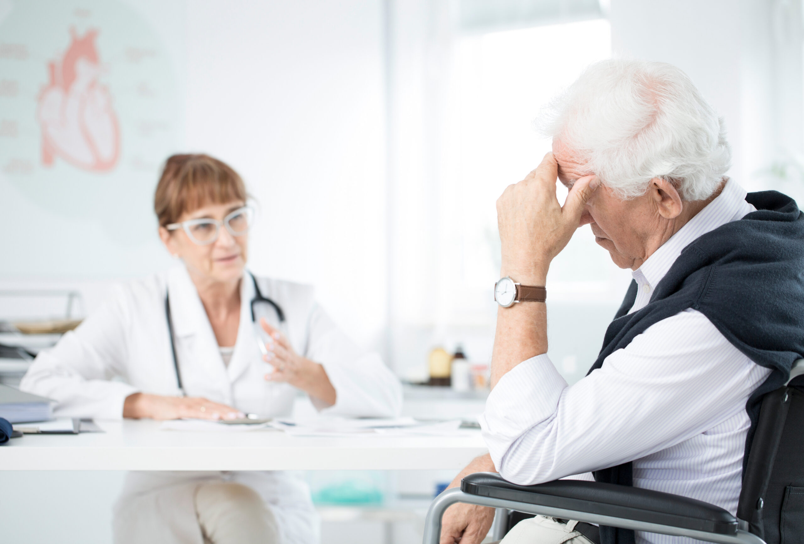 Doctor talking to patient